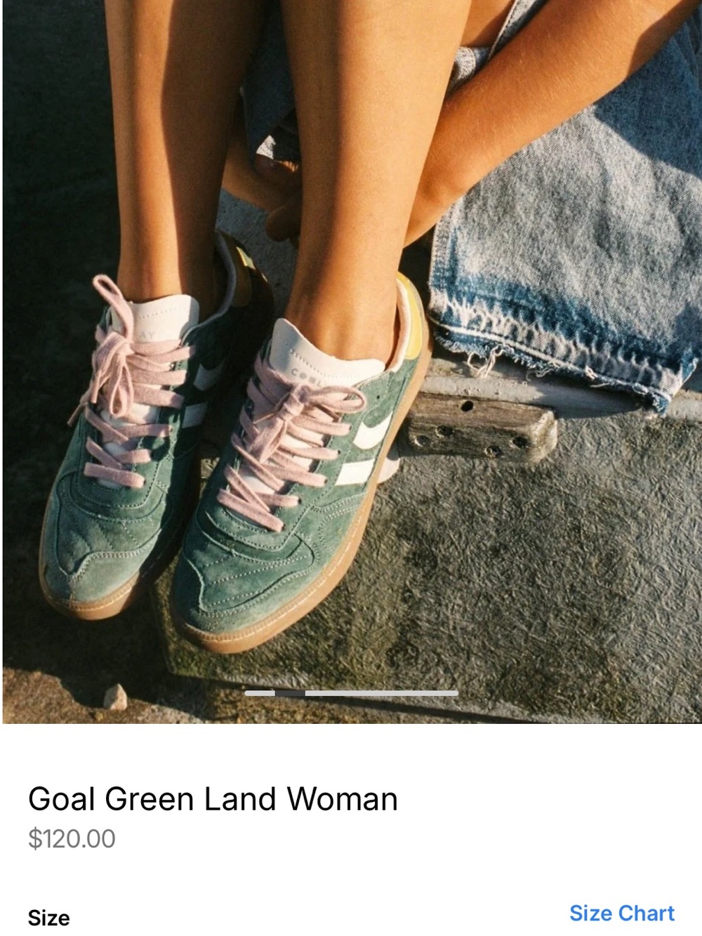 Coolway Green Suede Sneakers with Pink Laces
Size W5
36EU